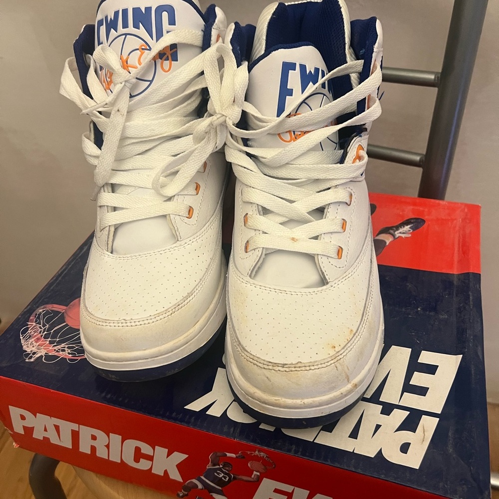 Ewing Athletics White and Blue Men's Sneakers